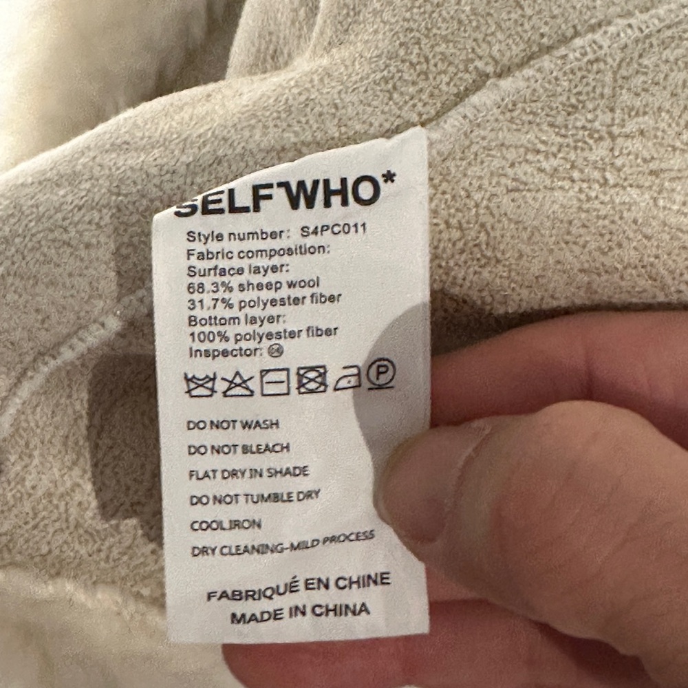 NWOT- Selfwho Wool Fluffy Jacket - Picture 7 of 7